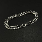 Prak Kinyued Premium Top Quality 316 Stainless Steel Silver Bracelet for Men **