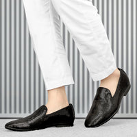 HAUTTON New Premium Party Wear WEDDING Collection Shoes Jutis For Men ( Black)