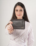 HAUTTON Classic Geniune Leather Small Coin Cum Cash Brown Wallet For Unisex