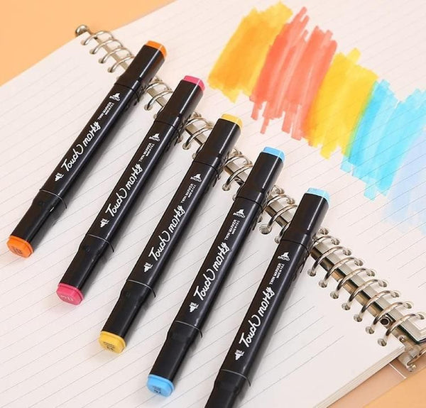 Twin Head Pen Set for Sketching (80 Colors) - Multicolor 24 Pcs