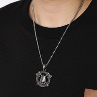 Prak Kinyued Premium Top Quality 316 Stainless Steel SILVER Chain with Pendant for Men**