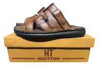 Hautton Men Geniune Leather Stylish and Comfortable Comfy Padding Slipper