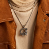 Prak Kinyued Premium Top Quality 316 Stainless Steel SILVER Chain with Pendant for Men**