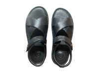 Hautton Men Geniune Leather Stylish Black and comfortable Comfy Padding Sandal For Men