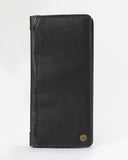 HAUTTON Casual Black Premium Unisex Long Leather Wallet