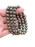 PRAK KINYUED Pyrite Gemstone Unisex Bracelet Timeless Strength , Modern Spirit