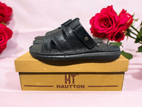 Hautton Men Geniune Leather Stylish and Comfortable Comfy Padding Slipper