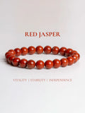 Prak Kinyued Natural Red Jasper Bracelet For Unisex For Vitality And Independence