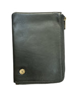 HAUTTON Classic Geniune Leather Small Coin Cum Cash Black Wallet For Unisex