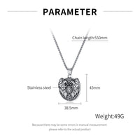 Prak Kinyued Premium Top Quality 316 Stainless Steel SILVER Chain with Pendant for Men**