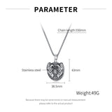 Prak Kinyued Premium Top Quality 316 Stainless Steel SILVER Chain with Pendant for Men**