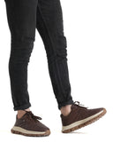 HAUTTON Genuine Leather Casual Sneakers for Men | Premium Leather Lace-Up Shoes | Cushioned Comfort Sole | Lightweight Everyday Walking Shoes | Brown