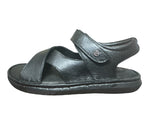 Hautton Men Geniune Leather Stylish Black and comfortable Comfy Padding Sandal For Men