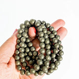 PRAK KINYUED Pyrite Gemstone Unisex Bracelet Timeless Strength , Modern Spirit
