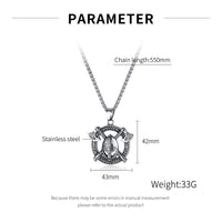 Prak Kinyued Premium Top Quality 316 Stainless Steel SILVER Chain with Pendant for Men**