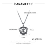 Prak Kinyued Premium Top Quality 316 Stainless Steel SILVER Chain with Pendant for Men**