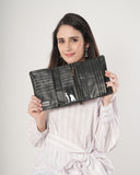 Hautton's genuine leather unisex
wallet cum passport and credit card long wallet