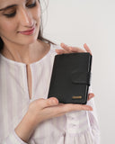 HAUTTON Classic Geniune Leather Unisex Passport Holder Credit Card Wallet