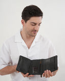 Hautton's genuine leather unisex
wallet cum passport and credit card long wallet