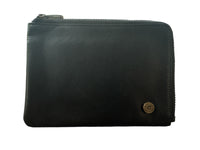 HAUTTON Classic Geniune Leather Small Coin Cum Cash Black Wallet For Unisex