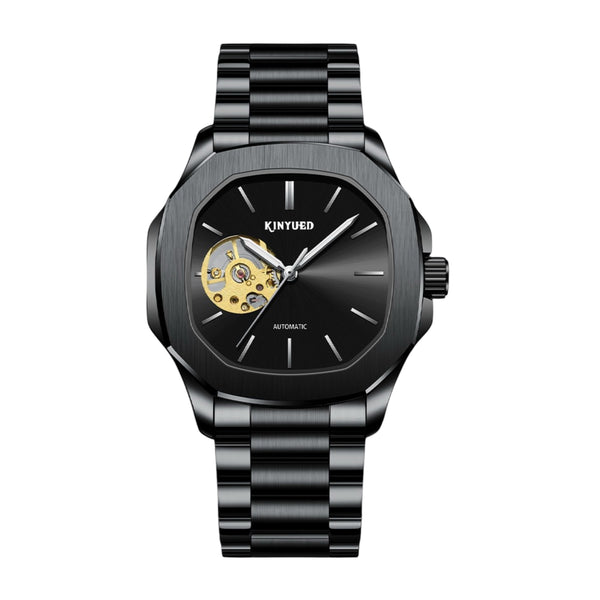 Prak Kinyued Automatic Wrist Watch – Black Stainless Steel Chain Strap