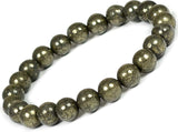 PRAK KINYUED Pyrite Gemstone Unisex Bracelet Timeless Strength , Modern Spirit