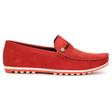 HAUTTON Red Casual Genuine Leather Sneakers for Men
