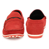 HAUTTON Red Casual Genuine Leather Sneakers for Men