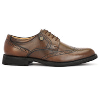 HAUTTON New Premium Formal Brougue Leather Derby Shoes for Men
