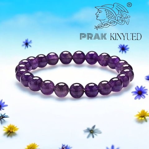 Prak Kinyued Healing Amethyst Bracelet – Spiritual & Stylish Unisex Amethyst Bracelet for Peace & Protection – Prak Kinyued - PRAKONLINESTORES