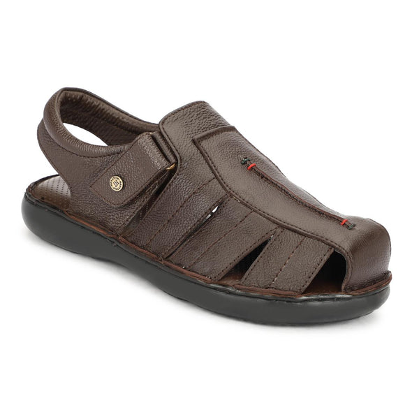 Hautton Premium Geniune leather Orthopedic comfortable pad sandal for men - PRAKONLINESTORES