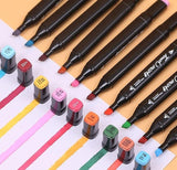 Twin Head Pen Set for Sketching (80 Colors) - Multicolor 24 Pcs - PRAKONLINESTORES
