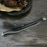 Prak Kinyued Premium Top Quality 316 Stainless Steel Faux leather Silver Bracelet for Men ** - PRAKONLINESTORES