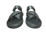 Hautton Men Geniune Leather Stylish Black and comfortable Comfy Padding Sandal For Men - PRAKONLINESTORES