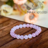 Rose Quartz Unisex “Prak Kinyued” Gemstone Bracelet – Love • Calm • Clarity - PRAKONLINESTORES