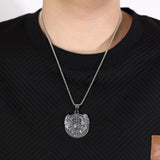 Prak Kinyued Premium Top Quality 316 Stainless Steel SILVER Chain with Pendant for Men** - PRAKONLINESTORES