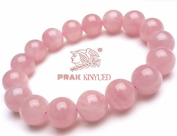 Rose Quartz Unisex “Prak Kinyued” Gemstone Bracelet – Love • Calm • Clarity - PRAKONLINESTORES