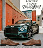 HAUTTON Leather Derby Shoes for Men (TAN Brown) - PRAKONLINESTORES