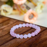 Rose Quartz Unisex “Prak Kinyued” Gemstone Bracelet – Love • Calm • Clarity - PRAKONLINESTORES