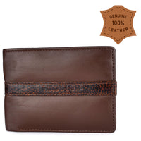 HAUTTON Men's Genuine Leather Wallet | Bi Fold Slim & Light Weight Leather Stylish Casual Wallet Purse with Card Holder Compartment | Brown