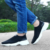HAUTTON Men's Stylish Light-Weight Breathable Sneakers | Casual Running Ultra Soft Socks Slip-On Padding Walking, Gym Shoes