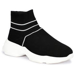 HAUTTON Men's Stylish Light-Weight Breathable Casual Sneakers | Ultra Soft Padding Socks Slip-On Running & Gym Shoes