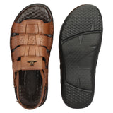 HAUTTON Men's Geniune Leather Stylish Padding Slipper | Casual & Comfortable Sandals