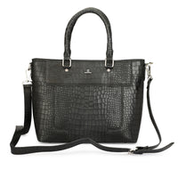 HAUTTON Women's Premium Geniune Leather Large Handbag | Hand Held Bag | Hand-held Bag | Ladies Leather Purse with Zipper Closure
Colour: Black