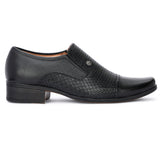 HAUTTON New Premium Formal Leather Slip on Shoes for Men (Black)