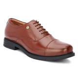 HAUTTON New Premium Formal Leather Derby Shoes for Men (Dark TAN Brown)