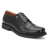 HAUTTON New Premium Formal Leather Derby Shoes for Men (Black
