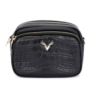 HAUTTON Genuine Leather Latest Black Ladies Sling/Travel Bag