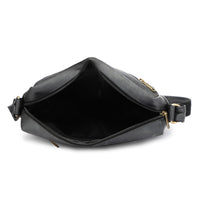 HAUTTON Genuine Leather Black Unisex Messenger Bag