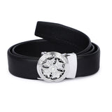 HAUTTON GENIUNE LEATHER BELT COLLECTION SILVER DIAMOND RANGE EXCLUSIVELY FOR MEN - PRAKONLINESTORES